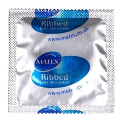 5 x Mates Ribbed Condoms